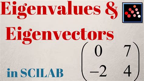 Eigenvalues And Eigenvectors In SCILAB TUTORIAL YouTube