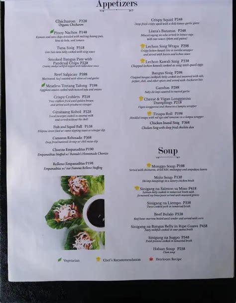 Romulo Cafe Menu Menu For Romulo Cafe Bel Air Makati City Zomato