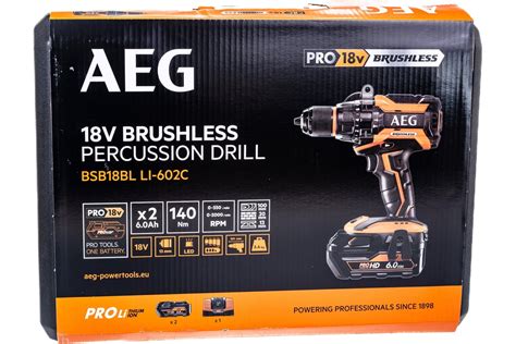 Бесщеточная ударная дрель-шуруповерт AEG BSB18BL LI-602C 4935464100 ...