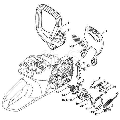 Stihl Msa C B Hand Guard Chain Brake Parts Diagram Ghs