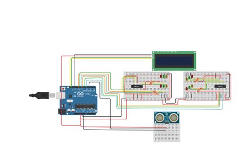 Circuit Design Four Ways Smart Traffic Lights Control Using Arduino Tinkercad