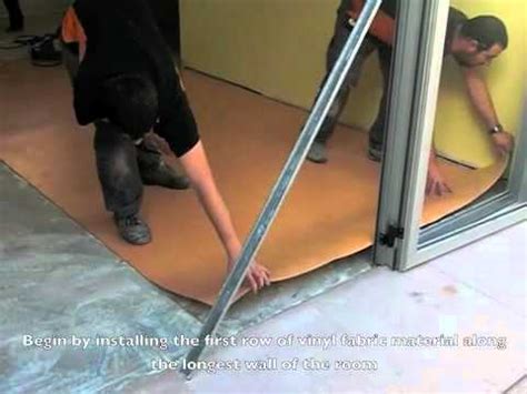 how to install linoleum flooring on concrete
