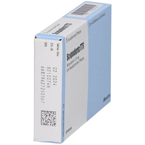 SCOPODERM TTS transdermale Pflaster 5 St mit dem E-Rezept kaufen - Shop ...