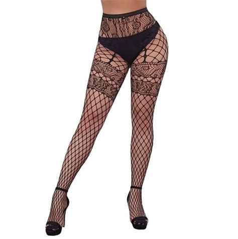 Meia Calca Sexy Arrastao Renda Feminina Preta Elastica Lingerie Feminina Meia Arrastao Nunca