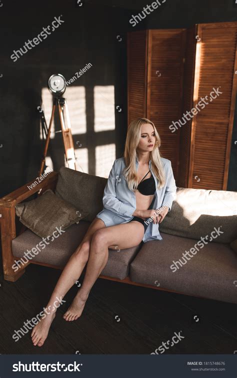 Sensual Portrait Beautiful Blonde Girl Interior Stock Photo 1815748676 Shutterstock