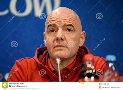 FIFA President Gianni Infantino At A Press Conference In Moscow