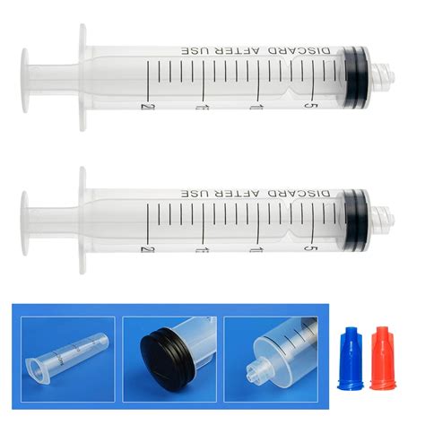 Pcs Ml Plastic Syringes Luer Lock Syringe With Cap Cc Capacity