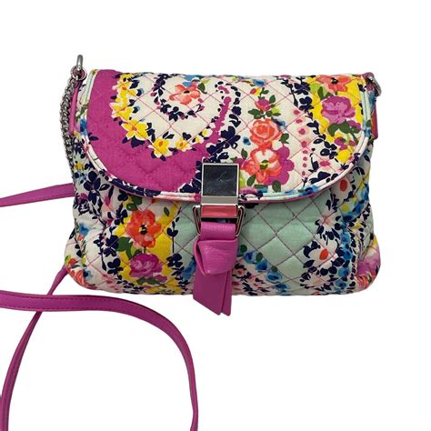 Vera Bradley Carson Wildflower Paisley Crossbody Smal… Gem