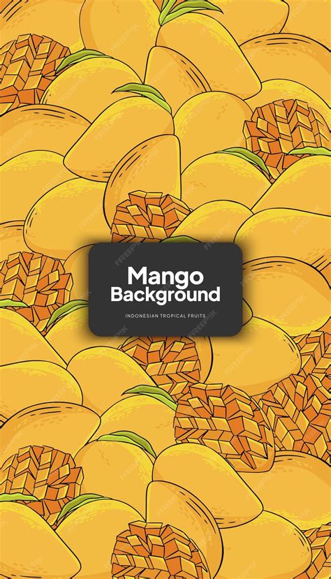 premium vector mango background illustration tropical fruit design