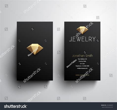 Abstract Jewelry Business Card Template Clean And Modern Style Design