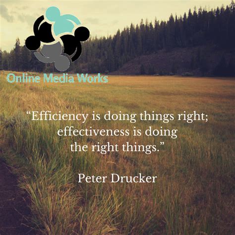 efficiency  effectiveness quote  peter drucker