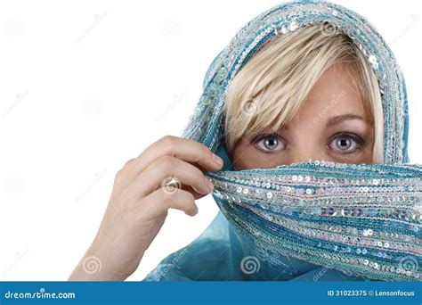 Blonde Woman With Veil Stock Image Image Of Eyes Covered 31023375