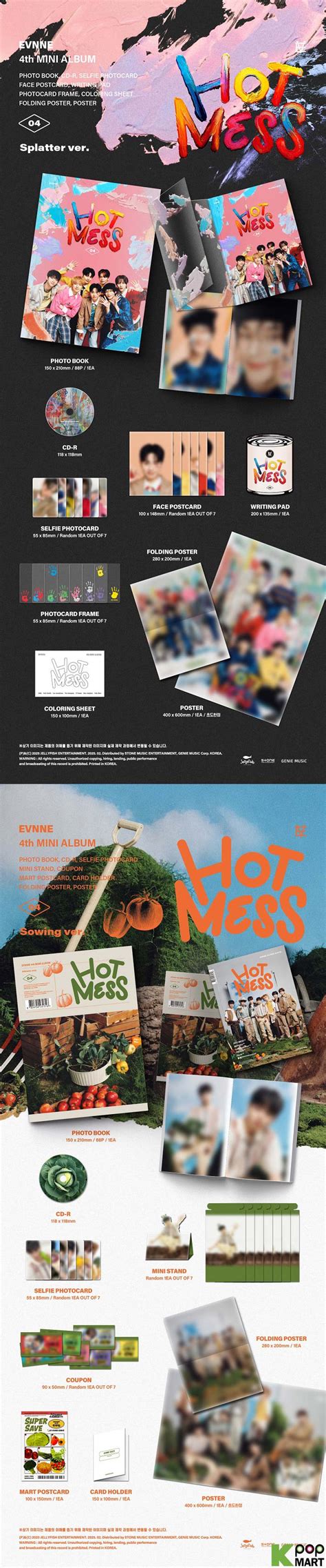 EVNNE 4th Mini Album HOT MESS 2 Version Set KPOPMART