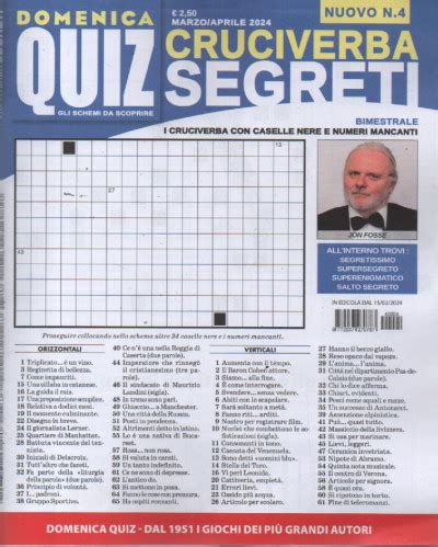 Domenica Quiz Cruciverba Segreti N Marzo Aprile