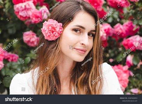 Smiling Beautiful Woman Long Blonde Hair Stock Photo Shutterstock