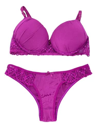 Kts 4 Lingerie Luxo E Sensual Calcinha E Sutiã Bojo Parcelamento sem juros