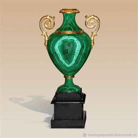 Стильная ваза для интерьера из малахита z7050 в интернет-магазине на ...