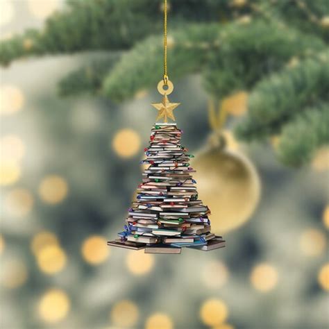 Book Christmas Tree Ornament Book Christmas Ornament Reading Etsy