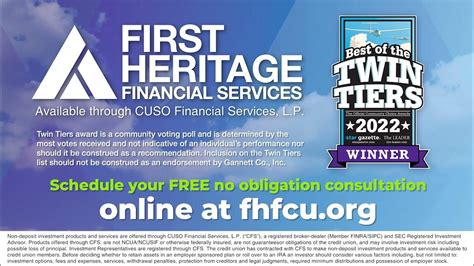 First Heritage Financial Services Voted Best Of The Twin Tiers 2022