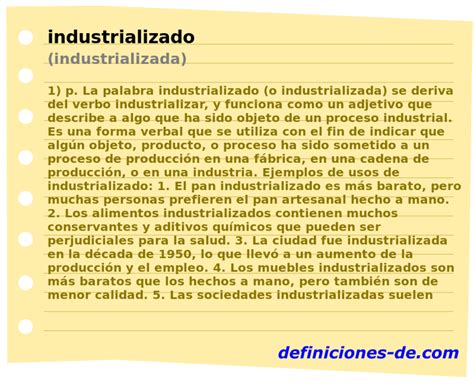 Significado De Industrializado Industrializada Registre Se No 7777