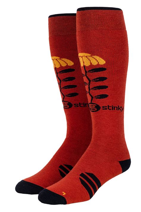 Stinkyarcticfoxmerinosunflowersocks Stinky Socks