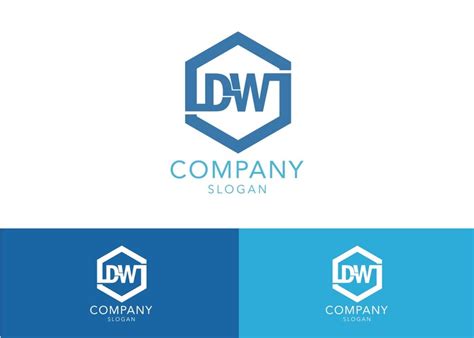 Premium Vector | Modern monogram initial letter dw logo design template