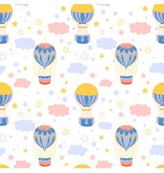 Hot Air Balloon Pattern Royalty Free Vector Image