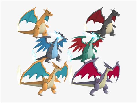 Charizard 3d Model Pokemon Charizard Model Transparent Png 620x537