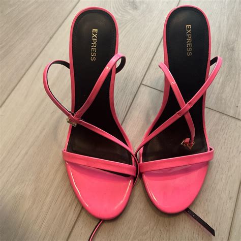 Ankle Strap Express Heels Hot Pink Size Worn Twice Depop