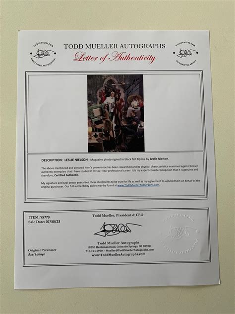 The Naked Gun Leslie Nielsen Lot Of 14 Incl Signed Catawiki