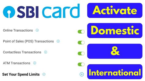 How To Activate Sbi Credit Card For International Domestic Usage