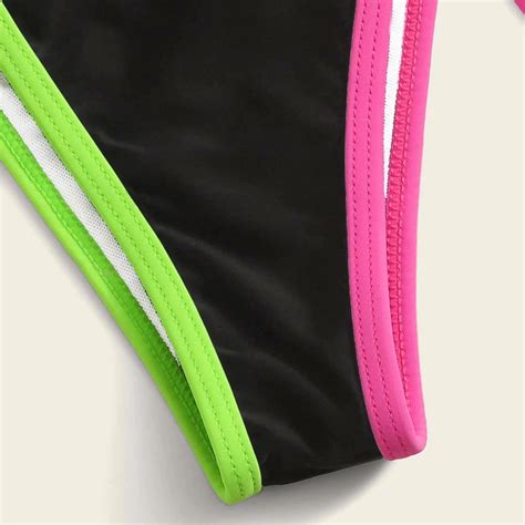 Sexy Mini Micro Neckholder Triangel Brazilien Slip String Panty Bikini Neon Ebay