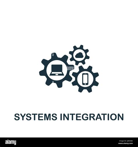 Icône Systems Integration Symbole 4 0 de l industrie des éléments de