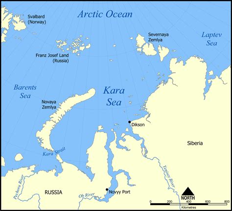 Kara Sea Map - MapSof.net