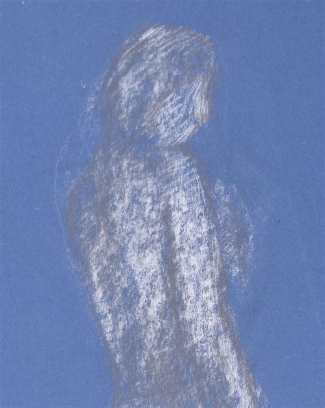 Hilary Hennes Standing Nude Female Figure Chalk Drawing By Hilary Hennes For Sale At Stdibs