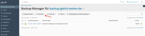 Wie Lege Ich In Plesk Ein Backup An Power Netz
