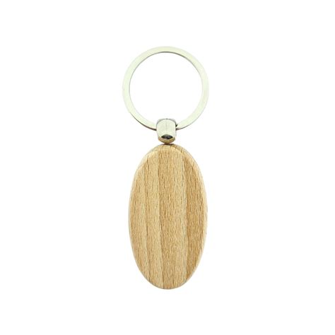 Houten Sleutelhanger Blanco Ovaal Vanaf Stuk Combicraft Combicraft