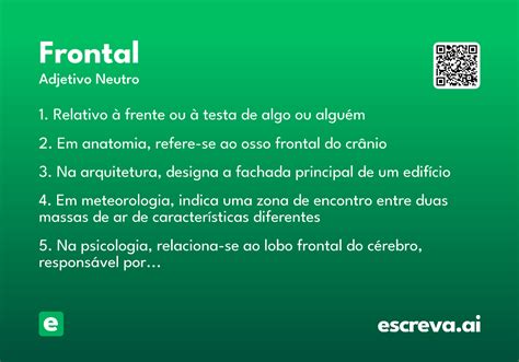 O Que Significa Frontal - Frontal - Significado e Sinônimo - escreva.ai