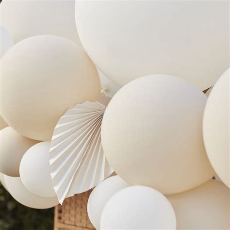White Nude Balloon Arch Kit With Fans White Nude Balloon Etsy