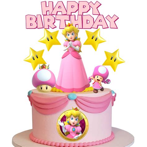 Princess Peach Cake Topper Bling Your Cake Cupcakes S