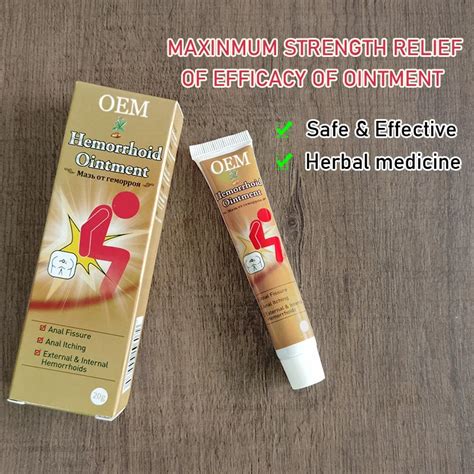 Anal Fissure Treatment Hemorrhoids Ointment Chinese Herbal Cream Natural Suppository Powerful