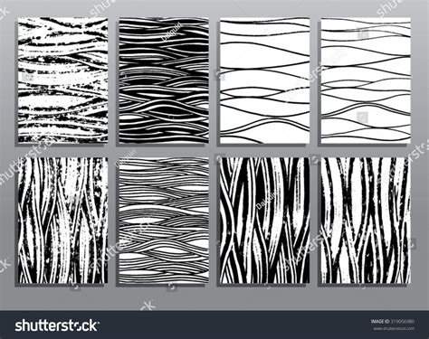 Abstract Grunge Hand Drawing Textures Vector Illustration Set Royalty