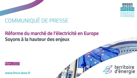 Réforme du marché de lélectricité en Europe soyons à la hauteur des