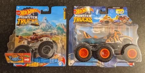 Hot Wheels Monster Trucks Big Rig Tiger Shark Bundle Picclick Uk