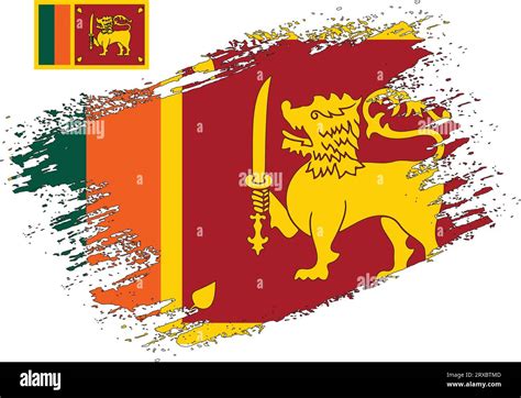 Brush Design Sri Lanka Flag Vector Stock Vector Image And Art Alamy