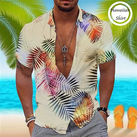 Männer Hemd der Sommer 2023 Hawaiian Shirt Mann 3d Drucke Coconut Baum