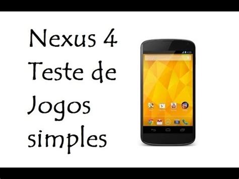 Nexus Android Kitkat Teste De Jogos Simples Davidtecnew