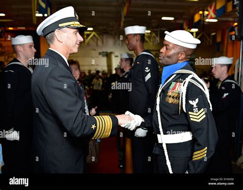 Norfolk Va Dec 1 2012 Chief Of Naval Operations Cno Adm Jonathan Greenert Greets A