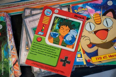 Brock Pokemon Playing Cards At The Flea Market Ankara Turkey