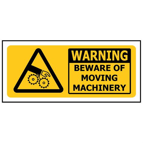 WARNING Beware of Moving Machinery WS239 - Safety Genius